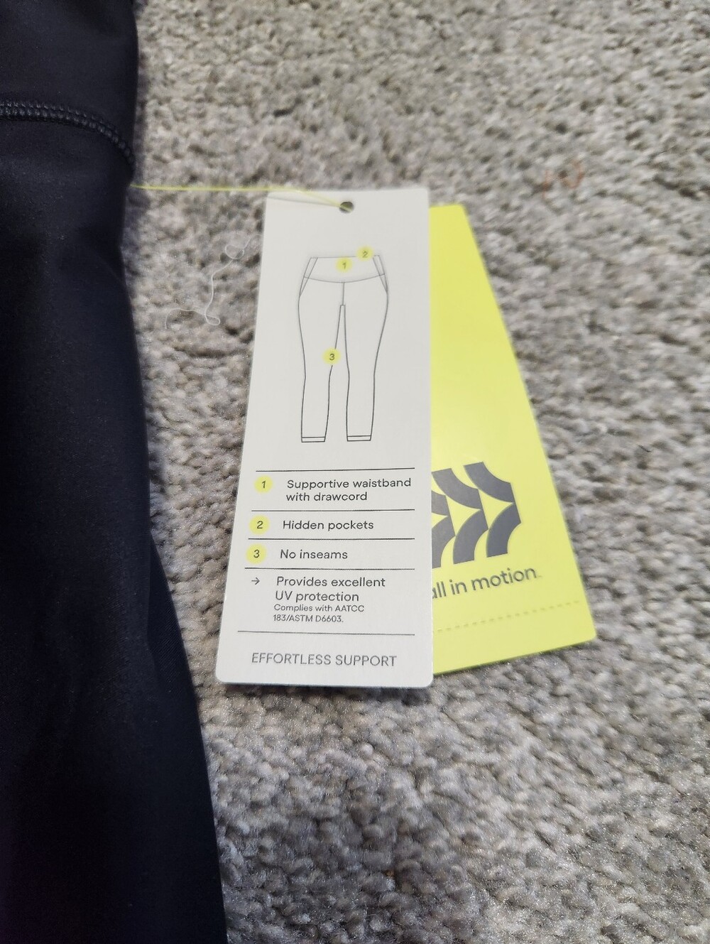 Leggings Black Performance All In Motion - Picture 3 of 4